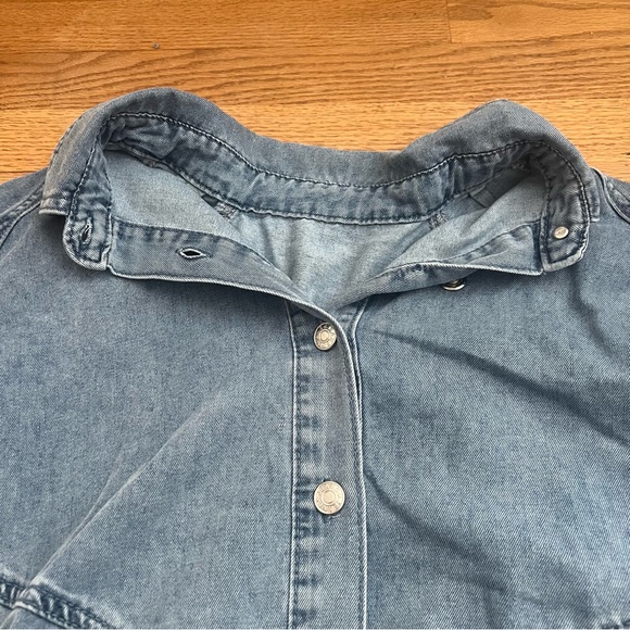 Blue Denim Button-Up Dress - Picture 6 of 10